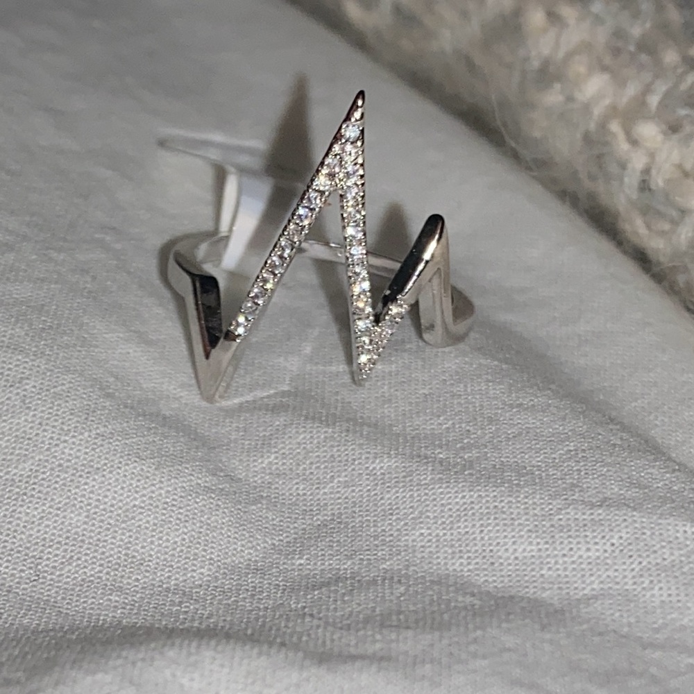 Geometric Heartbeat ring - Picture 3 of 4